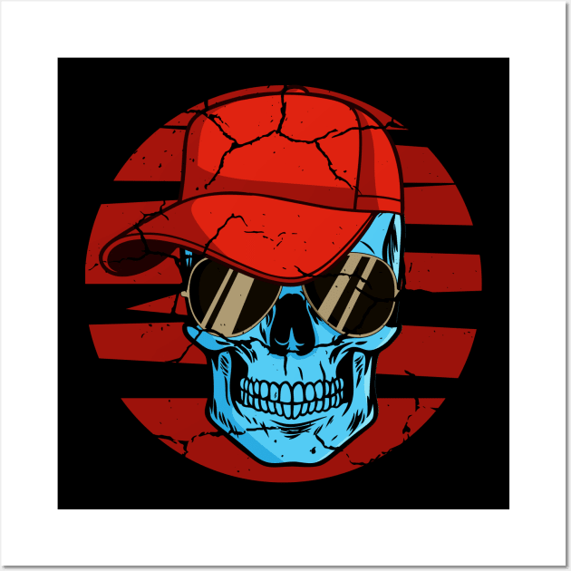 Cool Trucker Skull Design Wall Art by vpdesigns